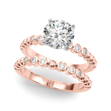 Beaded & Bezel Set Engagement Ring – Lab Diamond Engagement Ring in 18K Gold | Just Brilliant – view 54
