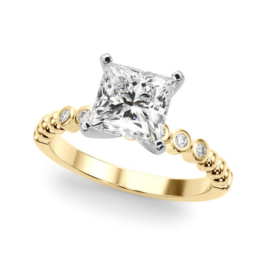 Beaded & Bezel Set Engagement Ring – Lab Diamond Engagement Ring in 18K Gold | Just Brilliant – view 25