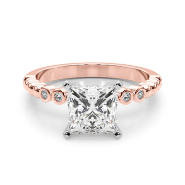Beaded & Bezel Set Engagement Ring – Lab Diamond Engagement Ring in 18K Gold | Just Brilliant – view 60