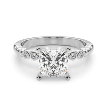 Beaded & Bezel Set Engagement Ring – Lab Diamond Engagement Ring in 18K Gold | Just Brilliant – view 20