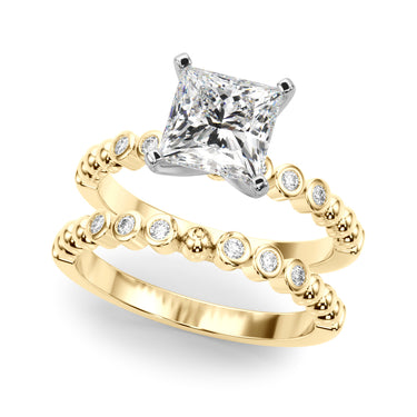Beaded & Bezel Set Engagement Ring – Lab Diamond Engagement Ring in 18K Gold | Just Brilliant – view 35