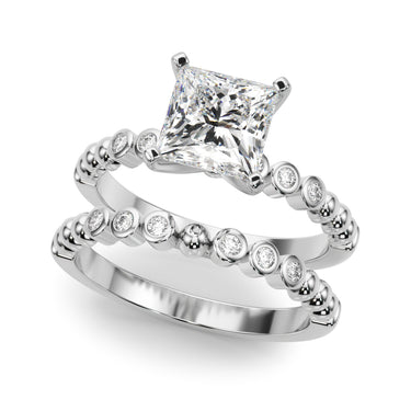 Beaded & Bezel Set Engagement Ring – Lab Diamond Engagement Ring in 18K Gold | Just Brilliant – view 15