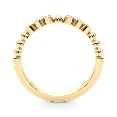 Beaded & Bezel Set Wedding Band – Lab Diamond Wedding Band in 18K Gold | Just Brilliant – lifestyle view