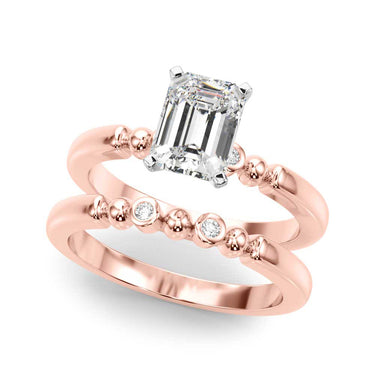 Beaded & Bezel Set Engagement Ring – Lab Diamond Engagement Ring in 18K Gold | Just Brilliant – view 61