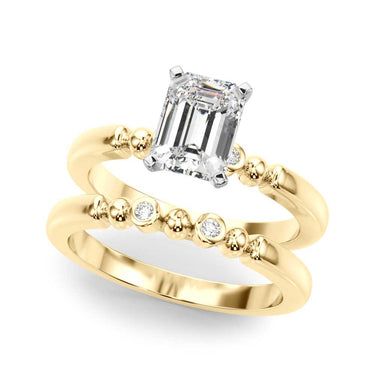 Beaded & Bezel Set Engagement Ring – Lab Diamond Engagement Ring in 18K Gold | Just Brilliant – view 37
