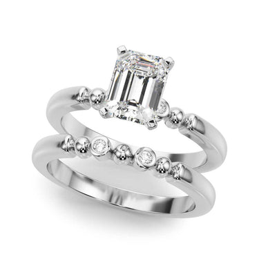 Beaded & Bezel Set Engagement Ring – Lab Diamond Engagement Ring in 18K Gold | Just Brilliant – view 13