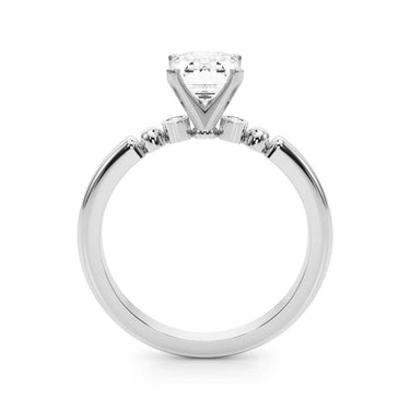 Beaded & Bezel Set Engagement Ring – Lab Diamond Engagement Ring in 18K Gold | Just Brilliant – view 7