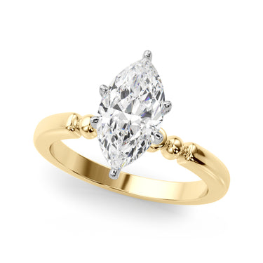 Beaded & Bezel Set Engagement Ring – Lab Diamond Engagement Ring in 18K Gold | Just Brilliant – view 26