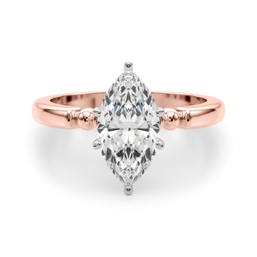 Beaded & Bezel Set Engagement Ring – Lab Diamond Engagement Ring in 18K Gold | Just Brilliant – view 68