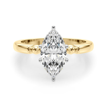 Beaded & Bezel Set Engagement Ring – Lab Diamond Engagement Ring in 18K Gold | Just Brilliant – view 44