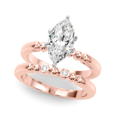 Beaded & Bezel Set Engagement Ring – Lab Diamond Engagement Ring in 18K Gold | Just Brilliant – view 62