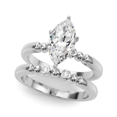 Beaded & Bezel Set Engagement Ring – Lab Diamond Engagement Ring in 18K Gold | Just Brilliant – view 14