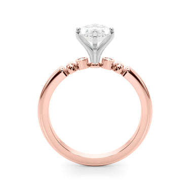 Beaded & Bezel Set Engagement Ring – Lab Diamond Engagement Ring in 18K Gold | Just Brilliant – view 56