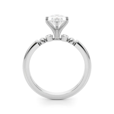Beaded & Bezel Set Engagement Ring – Lab Diamond Engagement Ring in 18K Gold | Just Brilliant – view 8