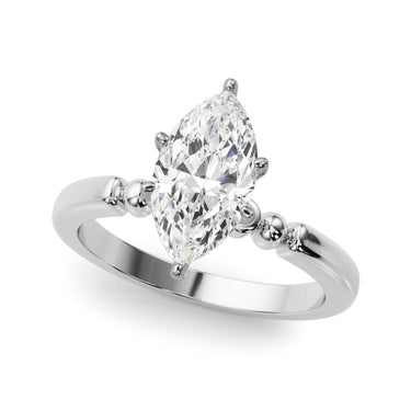 Beaded & Bezel Set Engagement Ring – Lab Diamond Engagement Ring in 18K Gold | Just Brilliant – detail view