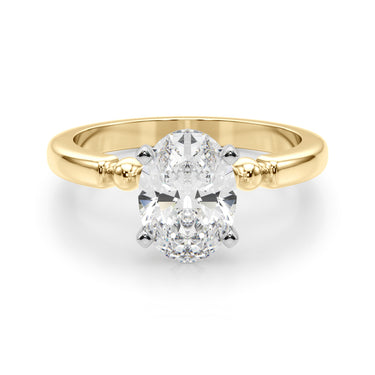 Beaded & Bezel Set Engagement Ring – Lab Diamond Engagement Ring in 18K Gold | Just Brilliant – view 45