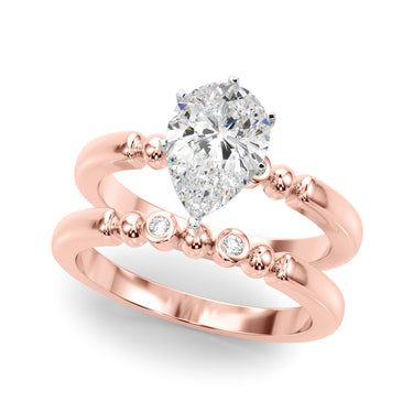 Beaded & Bezel Set Engagement Ring – Lab Diamond Engagement Ring in 18K Gold | Just Brilliant – view 64