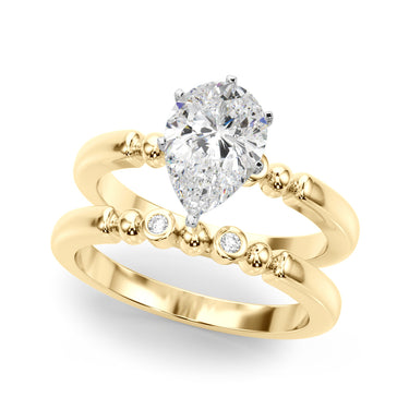 Beaded & Bezel Set Engagement Ring – Lab Diamond Engagement Ring in 18K Gold | Just Brilliant – view 40