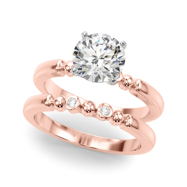 Beaded & Bezel Set Engagement Ring – Lab Diamond Engagement Ring in 18K Gold | Just Brilliant – view 65