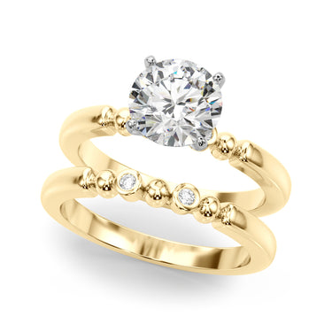 Beaded & Bezel Set Engagement Ring – Lab Diamond Engagement Ring in 18K Gold | Just Brilliant – view 41
