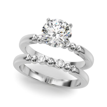 Beaded & Bezel Set Engagement Ring – Lab Diamond Engagement Ring in 18K Gold | Just Brilliant – view 17