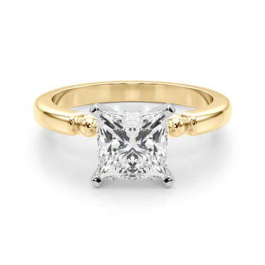 Beaded & Bezel Set Engagement Ring – Lab Diamond Engagement Ring in 18K Gold | Just Brilliant – view 48