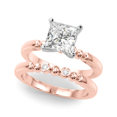 Beaded & Bezel Set Engagement Ring – Lab Diamond Engagement Ring in 18K Gold | Just Brilliant – view 66