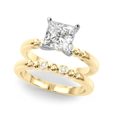 Beaded & Bezel Set Engagement Ring – Lab Diamond Engagement Ring in 18K Gold | Just Brilliant – view 42