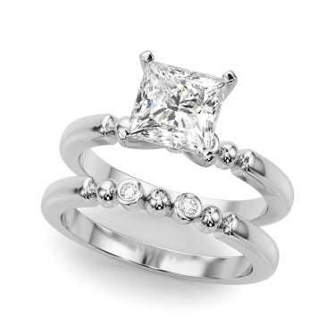 Beaded & Bezel Set Engagement Ring – Lab Diamond Engagement Ring in 18K Gold | Just Brilliant – view 18