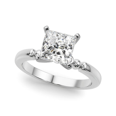 Beaded & Bezel Set Engagement Ring – Lab Diamond Engagement Ring in 18K Gold | Just Brilliant – angle view