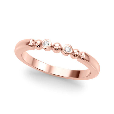 Beaded & Bezel Set Wedding Band – Lab Diamond Wedding Band in 18K Gold | Just Brilliant – side view