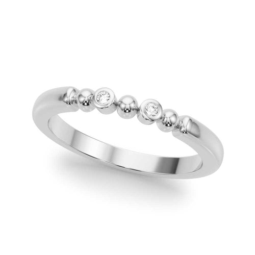 Beaded & Bezel Set Wedding Band