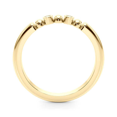 Beaded & Bezel Set Wedding Band – Lab Diamond Wedding Band in 18K Gold | Just Brilliant – lifestyle view