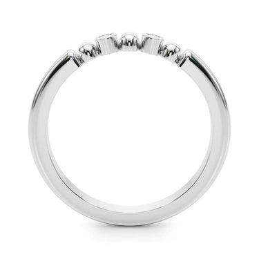 Beaded & Bezel Set Wedding Band – Lab Diamond Wedding Band in 18K Gold | Just Brilliant – detail view