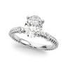 Twisting Diamond Accented Engagement Ring – Radiant Lab Diamond Engagement Ring in 18K Gold | Just Brilliant