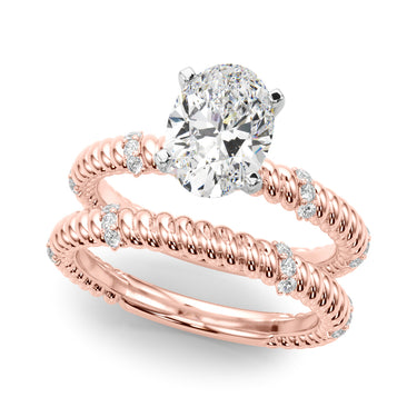 Twisting Diamond Accented Engagement Ring – Lab Diamond Engagement Ring in 18K Gold | Just Brilliant – view 41