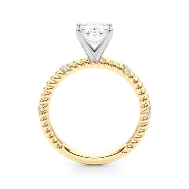 Twisting Diamond Accented Engagement Ring – Lab Diamond Engagement Ring in 18K Gold | Just Brilliant – view 21