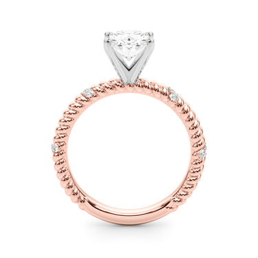 Twisting Diamond Accented Engagement Ring – Lab Diamond Engagement Ring in 18K Gold | Just Brilliant – view 37