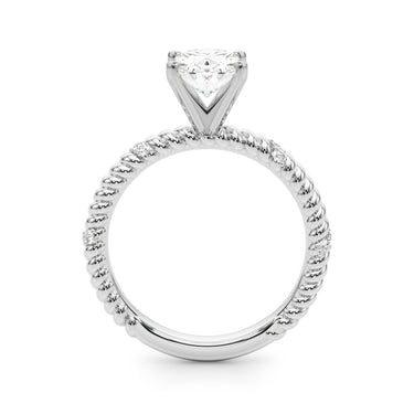 Twisting Diamond Accented Engagement Ring – Lab Diamond Engagement Ring in 18K Gold | Just Brilliant – side view