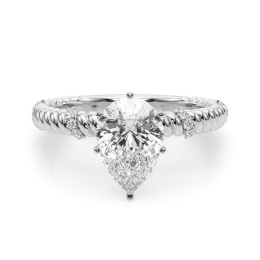 Twisting Diamond Accented Engagement Ring – Lab Diamond Engagement Ring in 18K Gold | Just Brilliant – view 14