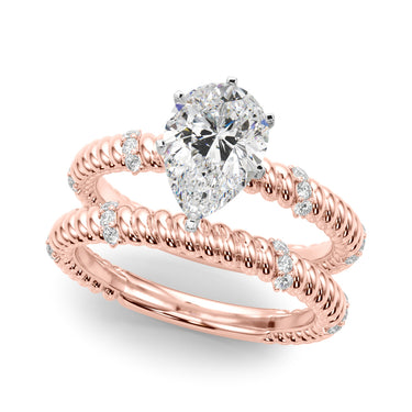 Twisting Diamond Accented Engagement Ring – Lab Diamond Engagement Ring in 18K Gold | Just Brilliant – view 42