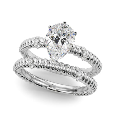 Twisting Diamond Accented Engagement Ring – Lab Diamond Engagement Ring in 18K Gold | Just Brilliant – view 10