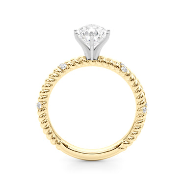 Twisting Diamond Accented Engagement Ring – Lab Diamond Engagement Ring in 18K Gold | Just Brilliant – view 22