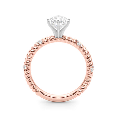 Twisting Diamond Accented Engagement Ring – Lab Diamond Engagement Ring in 18K Gold | Just Brilliant – view 38