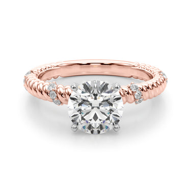 Twisting Diamond Accented Engagement Ring – Lab Diamond Engagement Ring in 18K Gold | Just Brilliant – view 47
