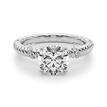 Twisting Diamond Accented Engagement Ring – Lab Diamond Engagement Ring in 18K Gold | Just Brilliant – view 15