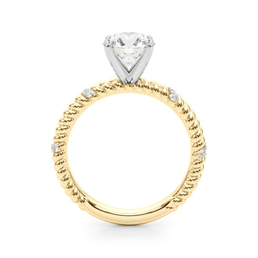 Twisting Diamond Accented Engagement Ring – Lab Diamond Engagement Ring in 18K Gold | Just Brilliant – view 23