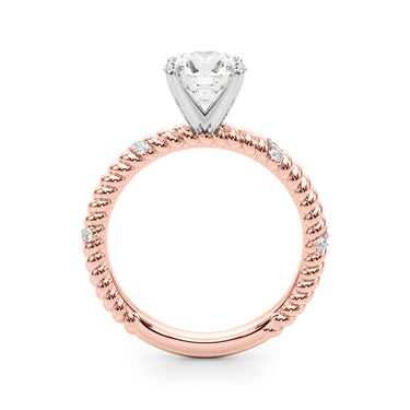 Twisting Diamond Accented Engagement Ring – Lab Diamond Engagement Ring in 18K Gold | Just Brilliant – view 39