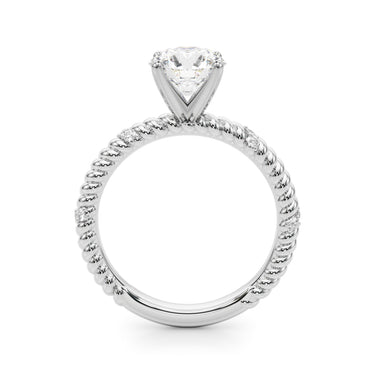 Twisting Diamond Accented Engagement Ring – Lab Diamond Engagement Ring in 18K Gold | Just Brilliant – view 7