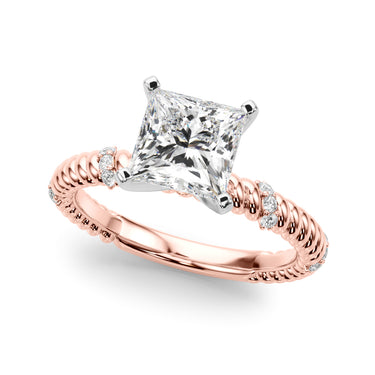 Twisting Diamond Accented Engagement Ring – Lab Diamond Engagement Ring in 18K Gold | Just Brilliant – view 36